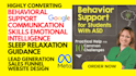 generate behavioral support communication leads and build a wordpress website