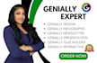 create genially course presentation, instructional designs and tests