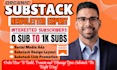 setup substack newsletter, boost substack subscriber, substack promotion