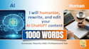 humanize, rewrite and edit your ai chatgpt content