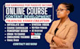 do engaging avatar presentation and online training video course with voice over