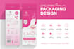 create amazon product packaging design, fba box, label with 3d mockup