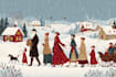 create festive holiday christmas design illustration