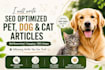 seo optimized pet dog and cat articles professionally