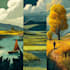 draw a landscape illustration