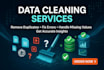 do excel data cleaning, formatting, remove duplicates, merge, sort
