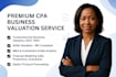 perform CPA business valuation, dcf, 409a, fmv analysis