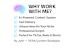 ai tiktok video ideas, scripts and trend research