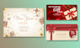 design unique christmas and new year gift cards