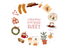 create cute cozy clipart sets for stickers