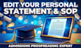 edit personal statement state of purpose admission proofreading application sop