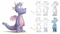 draw cartoon for character, monster, dragon