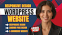 design, redesign, customize wordpress website landing page homepage