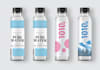 do water bottle label design and packaging with 3d mockup
