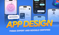 design saas, mobile uiux with figma prototypes, user flows