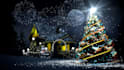 create happy christmas greetings intro video