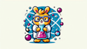do science lab mascot logo in my style