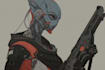sci fi character illustration or sci fi character