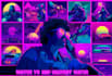 do illustration retrowave cyberpunk synthwave with my style