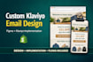 design klaviyo email flows and templates for shopify