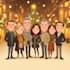 custom christmas cartoon caricature