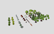 create low poly 3d game assets for unity , unreal