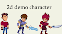 create unique 2d character designs and animated sprite