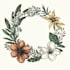 design hand drawn botanical boho logo
