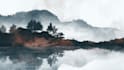 draw a watercolor landscape illustration