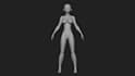 sculpt a high quality stylized girl character
