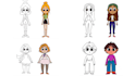 design 2d characters with full model sheets for animation