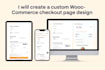 redesign your woocommerce checkout, cart and thank you pages