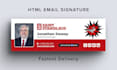 create a professional responsive clickable HTML email signature