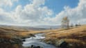 create a realistic landscape or background illustration