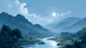 draw a natural landscape and background illustration