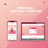create a proposal, birthday or invitation website with response button