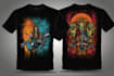 draw tshirt design with warren lotus style