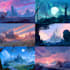draw pixel art background and landscape