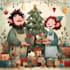 create festive holiday christmas illustration design