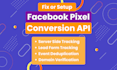 setup or fix facebook pixel, server side tracking, meta pixel and ga4