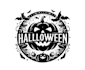 design abstract halloween logo with satisfaction guarantee