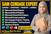 do sam cengage, simnet, capstone, mindtap projects in excel, word, ppt, access
