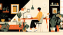 draw vectorised, modern, flat illustrations