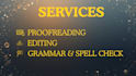 proofread, edit, grammar check and spell check english document