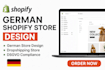 design german shopify store, shopify dropshipping store