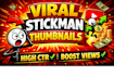 design stickman 2d animation, stick figure, and stickman youtube thumbnail