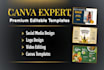 design social media posts, ads, and edit templates using canva pro