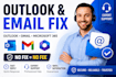 fix outlook, gmail, microsoft 365 and email issues professional IT support