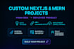 fix your react next js bugs or build a complete mern web app