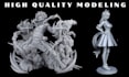 sculpt 3d model character, action figure, toys design, statue for 3d printing